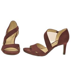 LifeStride Mega Womens Comfort Insole Strappy Heeled Slip On Sandal Size 6.5W